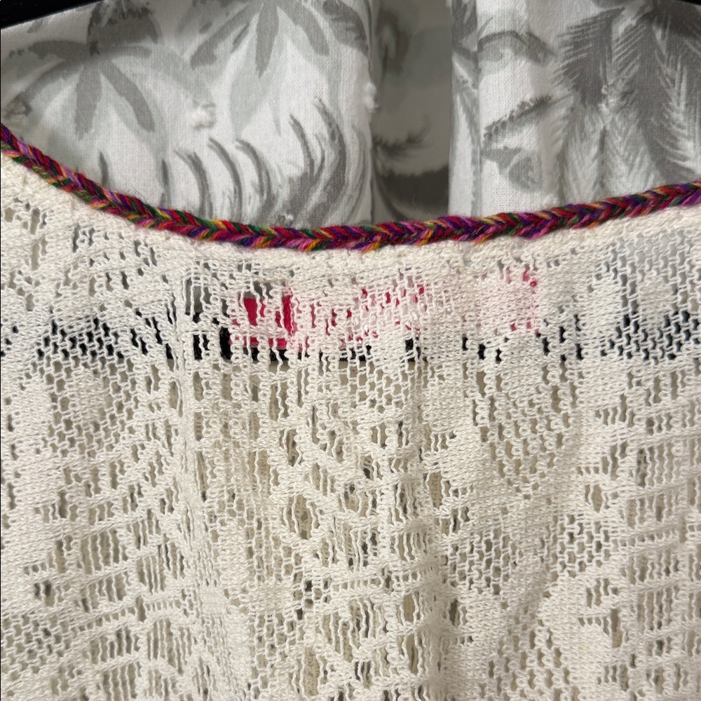 Chic Crochet Crop Top with Multicolor Fringe - Picture 8 of 8